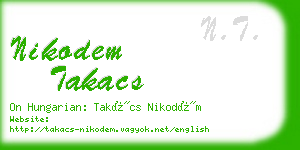 nikodem takacs business card